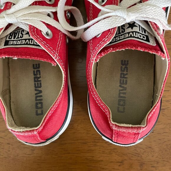 Converse Chuck Taylor All Star Red Low-Top Canvas Sneakers Mens 5 / Womens 7 - Picture 5 of 13